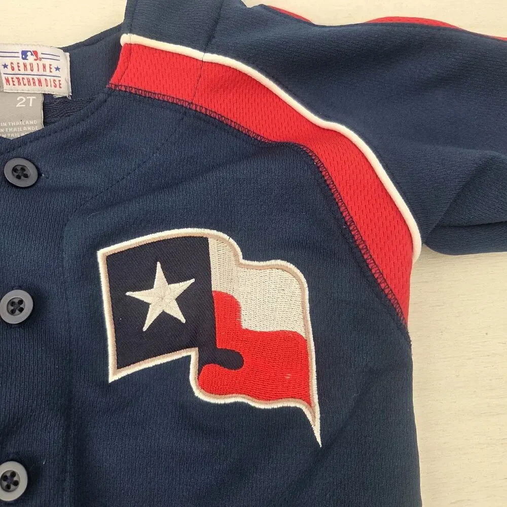 Nike Team Texas Rangers Jersey Youth Toddler 2T MLB Genuine Merchandise